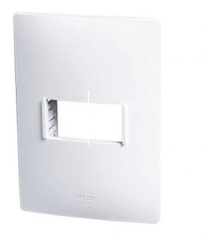 PLACA DE 1 MODULO CON CHASIS SIMON 25611-30 BLANCO