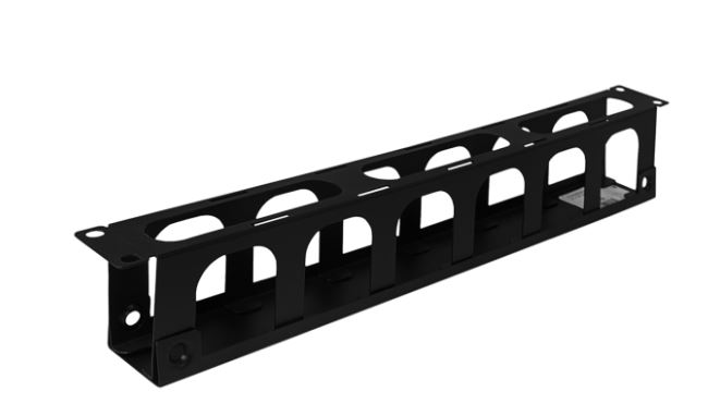 ORGANIZADOR HORIZONTAL DE METAL 1 UNIDAD DE RACK 19" 44X70X483 DERRANT 10205 NEGRO