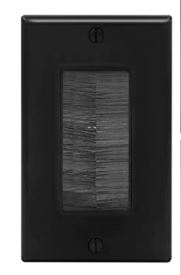 PLACA DE 1 CEPILLO PASA CABLES VCE X002LM2MTR NEGRO