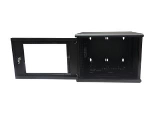 GABINETE DE PARED 19" C/ PUERTA DE CRISTAL P/6UR   