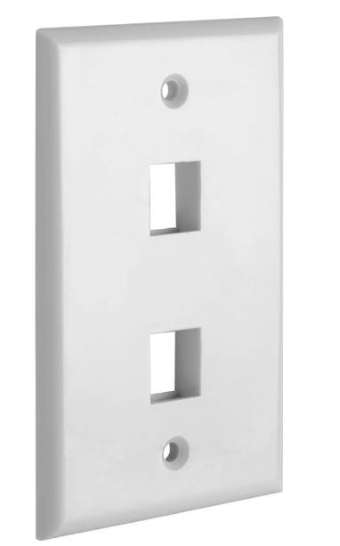 PLACA 1 GANG 2 PORT KEYSTONE WALL         LEGRAND ADORNE    ONQ2       BLANCO