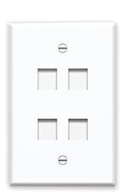 PLACA 1 GANG 4 PORT KEYSTONE WALL        LINKEDPRO        LPFP19      BLANCO