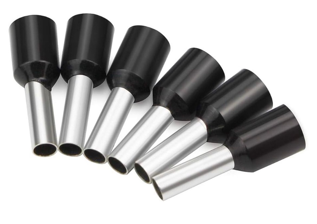 ZAPATAS DE FERRULES PARA ENCRIPTADORA CALIBRE 16 AWG GENERICO NEGRO