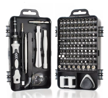 JUEGO O KIT DE 115 DESATORNILLADORES Y ATORNILLADORES DE PRECISION 