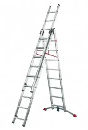 ESCALERA DE ALUMINIO DE TIJERA CON EXTENSION