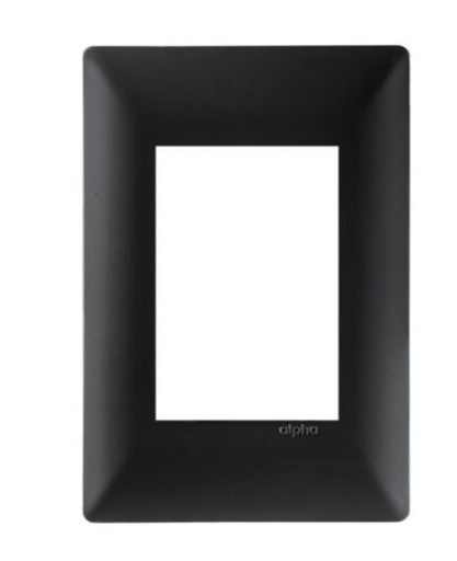 [EXTRA-00646] PLACA 3 VENTANAS     ALPHA        E913BK3     NEGRO