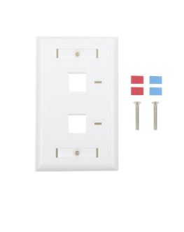 [EXTRA-01707] PLACA DE PARED 3 PUERTOS C/ESPACIO P/ETIQUETA            LINKEDPRO           LPFP23         BLANCO