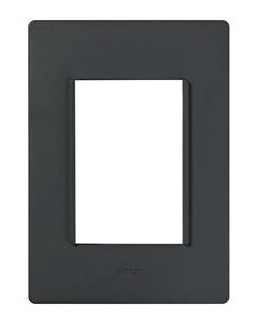 [EXTRA-02896] PLACA 3 MODULOS CON CHASIS SIMON 2600613 GRAFITO