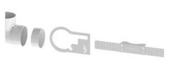 [EXTRA-02719] MONTAJE PARA PUERTO DE ROPA LAUNDRY JET LJ BRAKET BLANCO